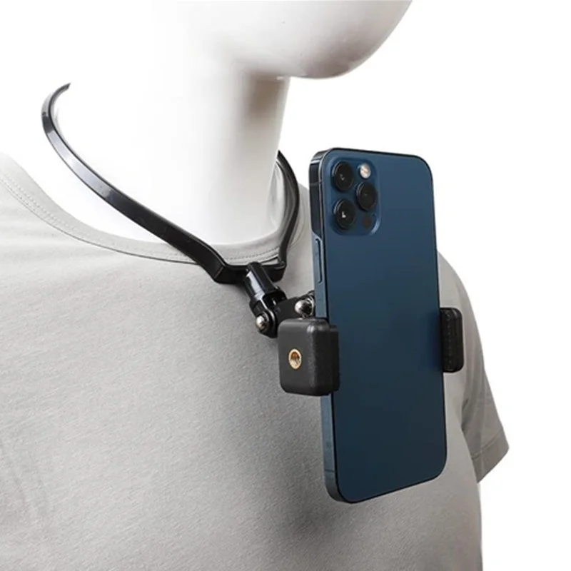 Hands-Free Wearable Neck Holder and Universal Phone Stand