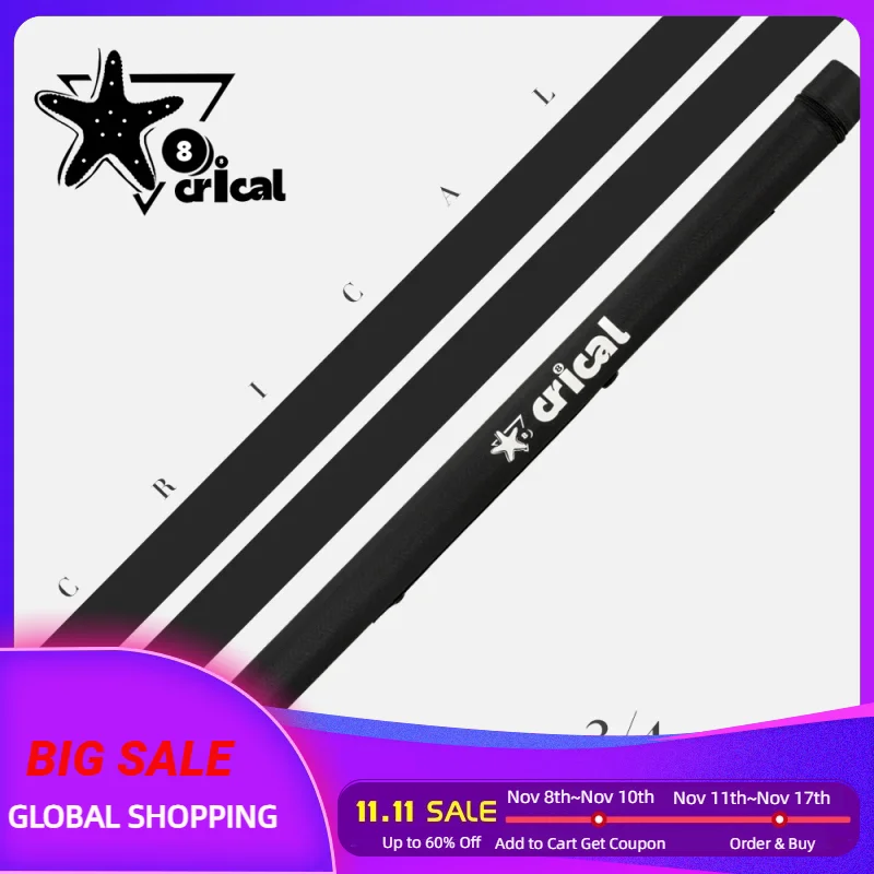 휴대용 CRICAL 큐 케이스, 3/4 로드 박스, 캔버스 스누커 케이스, 휴대하기 쉬운 커버, 튼튼한 당구 액세서리, 구멍 2 개, 1*1