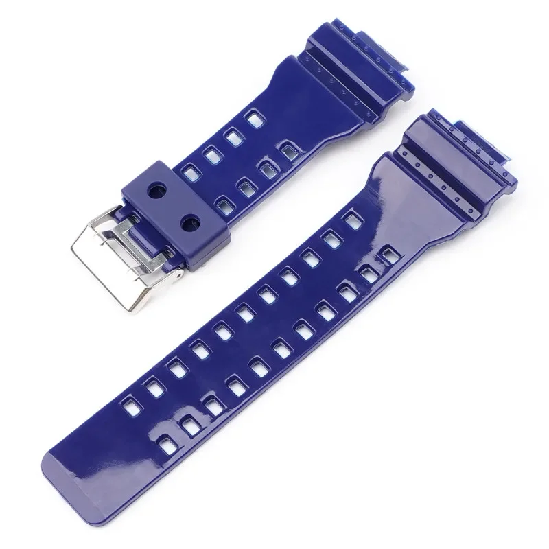 Durable Men's Sport Waterproof Resin Silicone Watch Band - 16mm Strap