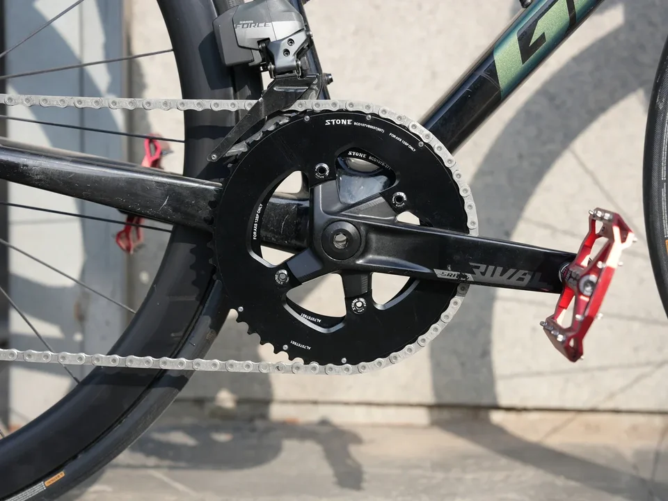 STONE 107BCD Round Bike Double Chainring 2X for Sram RIVAL