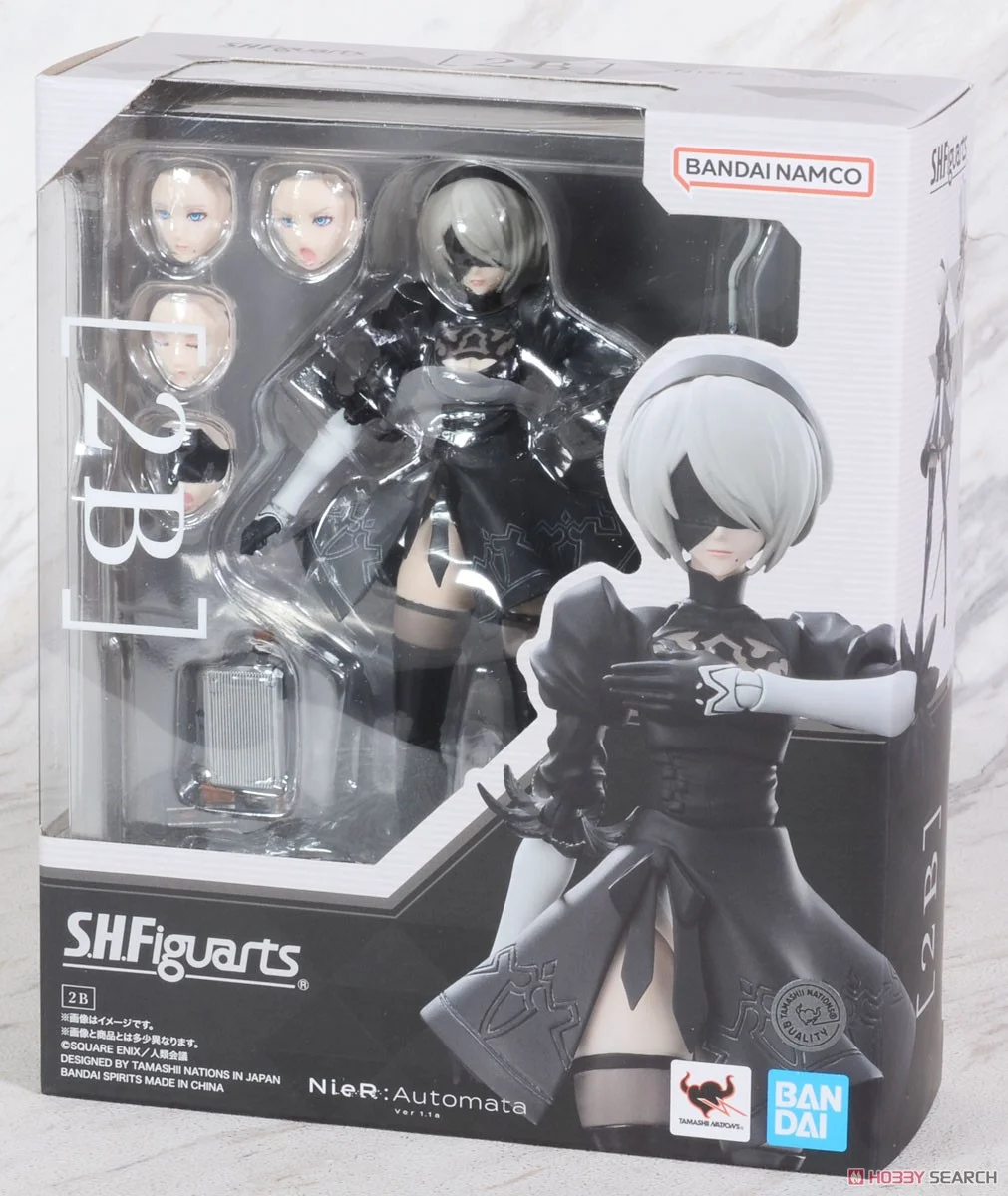 アニメニーアオートマトン 2Bアクションフィギュア （新品·専用箱付） オリジナルボックス在庫バンダイ SHF ニーアオートマトン 2B