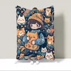 Cute Girl With Cats Throw Blanket King Size Custom Blankets & Throws Home Interior Fluffy Plaid Luxury Bedding Beach Towel Knee 3