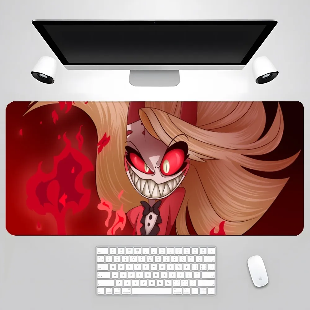 Hazbin Hotels Alastor Mouse Pad XXL Deskmat Mats Gamer Pc Gaming Accessories Rubber Mat Keyboard Cabinet Mause Lapto
