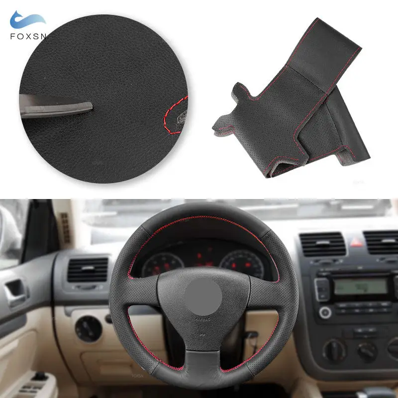 Accessori Auto Interni Volante Copertura In Pelle Trim Per Vw Old Golf 5 V Mk5 Caddy Jetta Tiguan Touran Polo Sagitar Eos