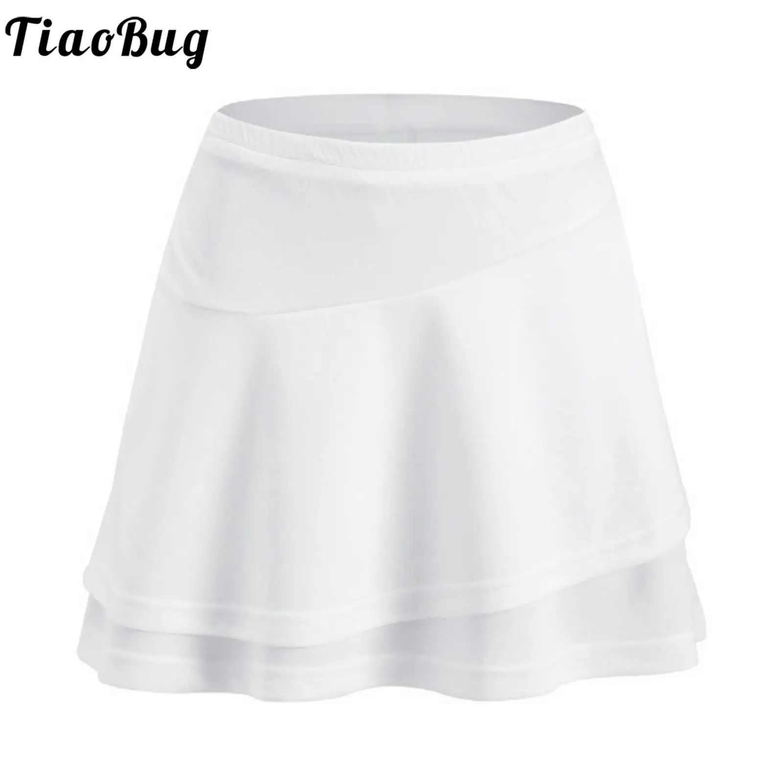 

Kids Girls Sport Skorts Skirt Casual Elastic Waistband Built-in Shorts Athletic Skirts with Pockets for Tennis Golf Badminton