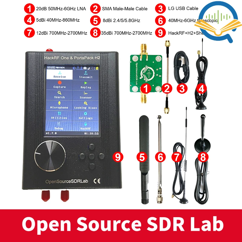 Hackrf Portapack H2 Mayhem Firmware Flashed + Hackrf One 1mhz To 6ghz Sdr + 2500mah Battery + 0.1ppmtcxo - Demo Board - AliExpress