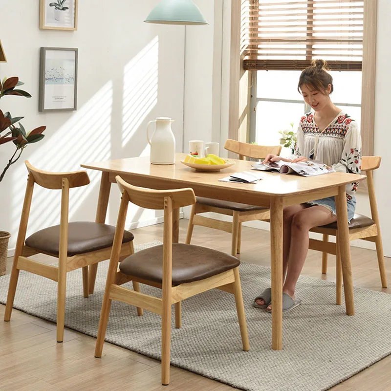 

Nordic Minimalist Dining Table Games Rectangle Computer Design Dining Table Cover Waterproof Wooden Muebles Home Furniture