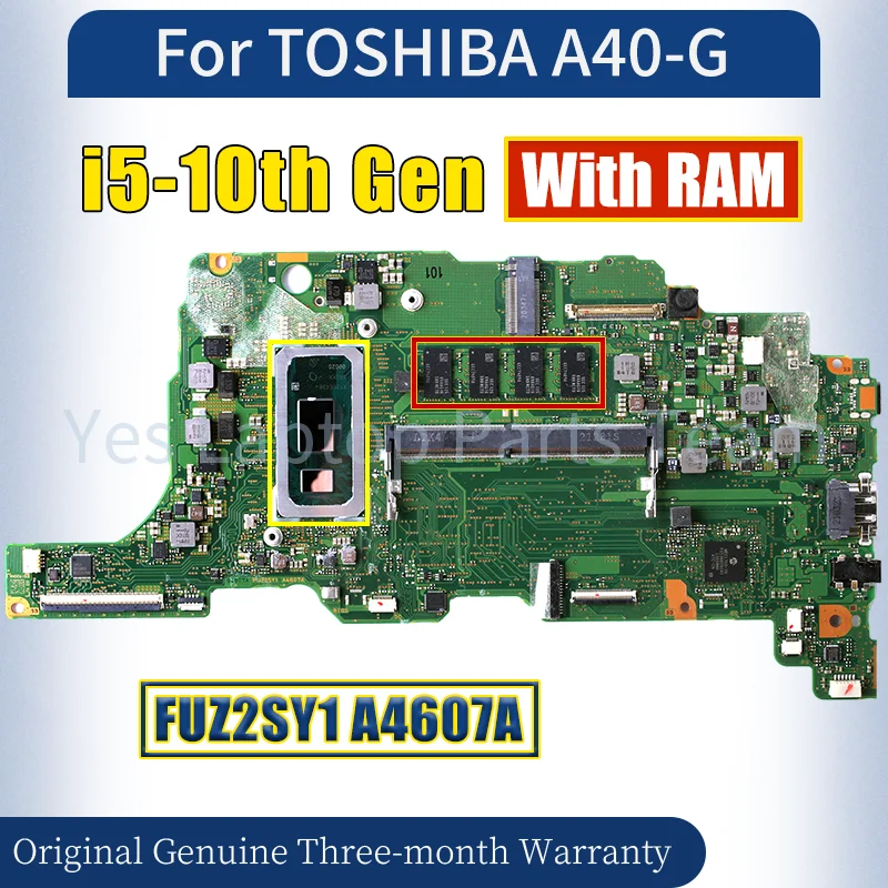 FUZ2SY1 A4607A For TOSHIBA A40-G Laptop Mainboard SRGKX i5