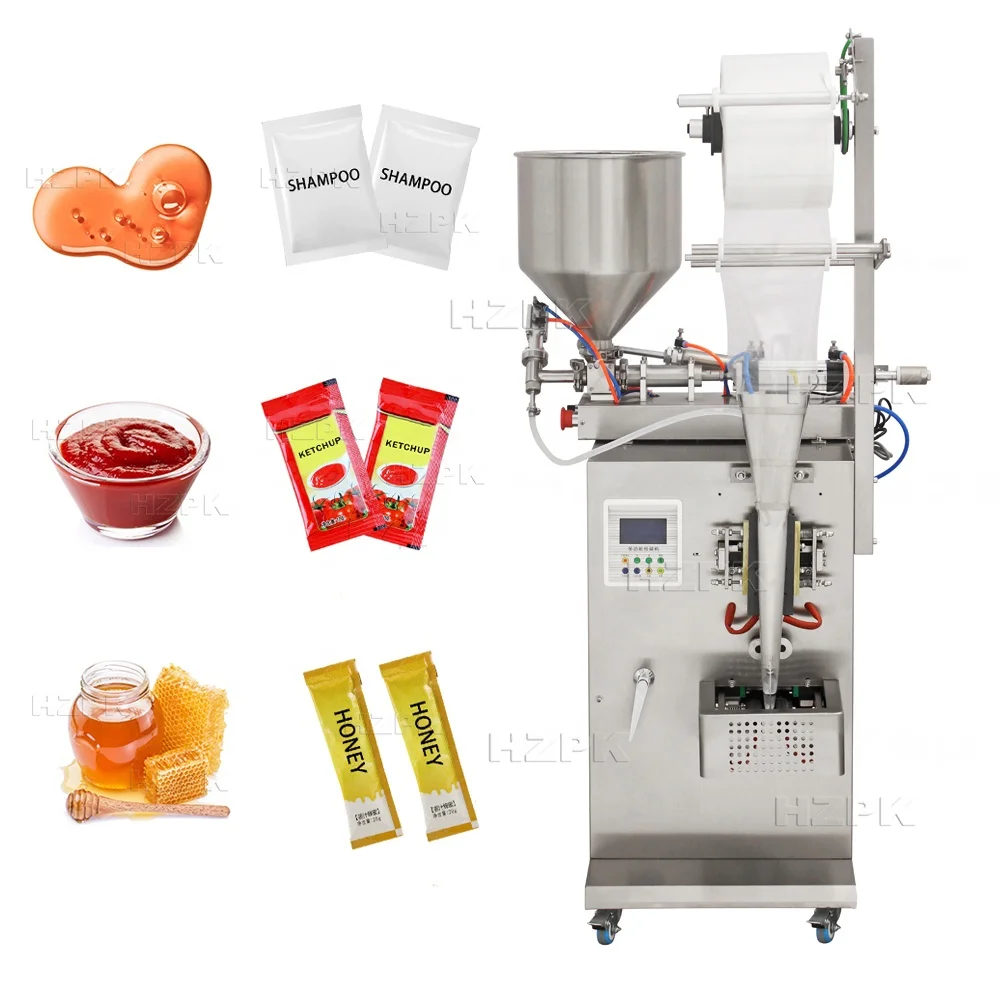 

HZPK Fruit Jam Tomato Paste Honey Sachet Filling And Sealing Liquid Multi-function Packaging Machine
