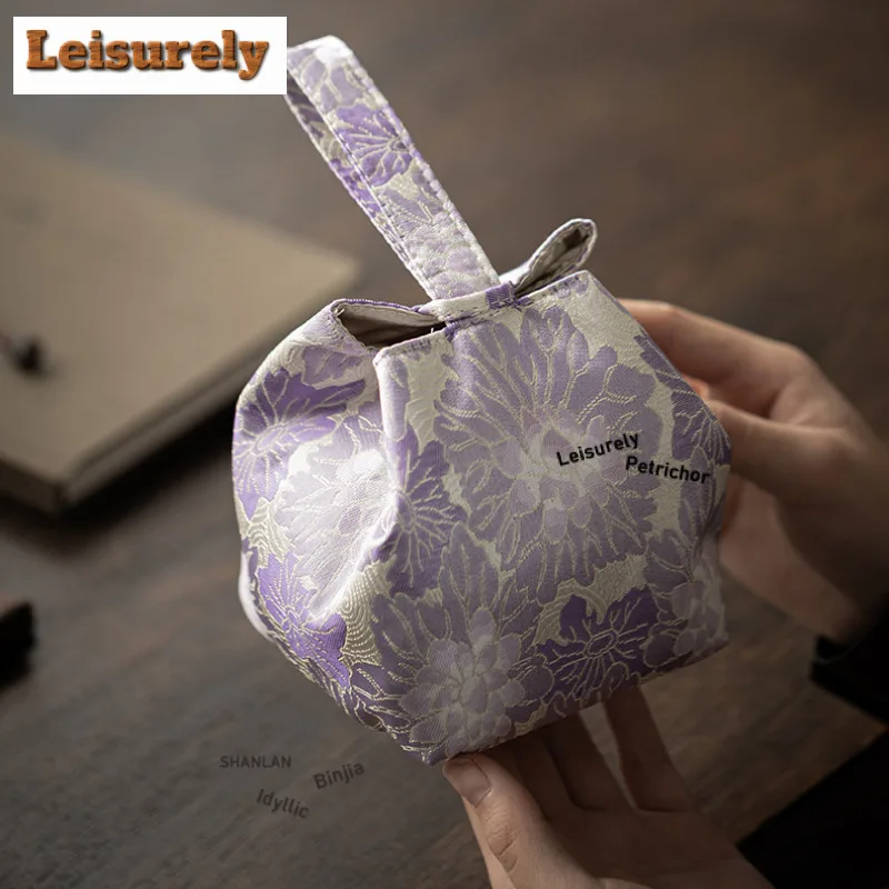 Woven Cotton Tea Cozies Zen Insulated Teapot Hoppocket Tea Cozy For Teapot Portable Bag Travel Tea Set Bag Tea Ceremony Gift