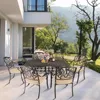 Patio Furniture Set with 6 Chairs and Large Table for Yard, Garden, Porch, Garden Sofas 2