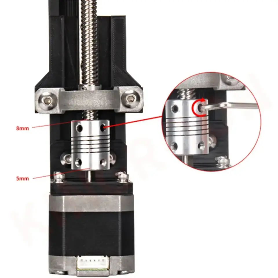 D19xL25 Aluminium Flexible Jaw Shaft Coupling 5 to 8mm 10mm CNC Stepper Motor Coupler Encoders Engraving Machine image 5