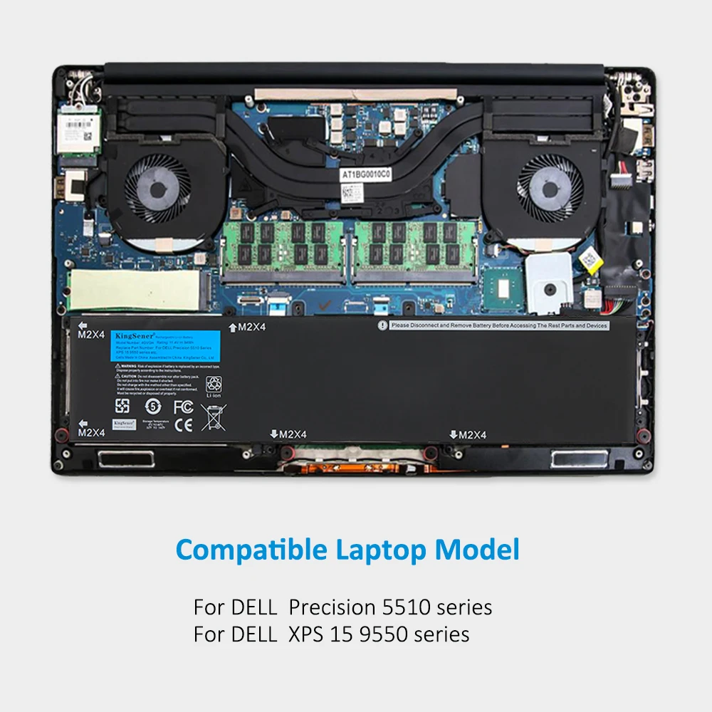 Kingsener-bateria do Portátil para Dell 4gvgh Dell Xps 15 9550 Precision 5510 Series M7r96 62mjv Ferramentas Gratuitas Rrcgw - Imagem 3
