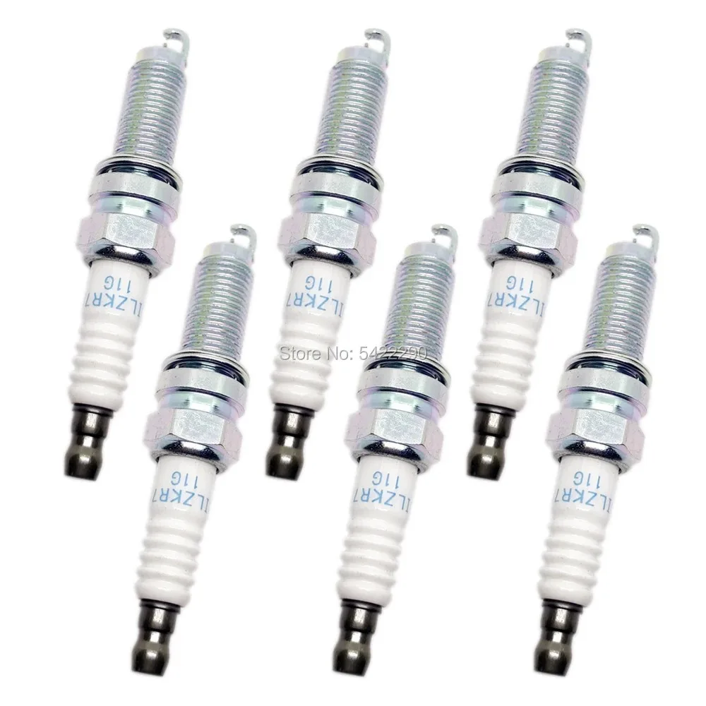Dual Iridium Spark Plug For Honda Accord Odyssey Pilot 3.5L For Acura TL 3.5L 6x 12290-R71-L01 DILZKR7A11G 92924 12290R71L01