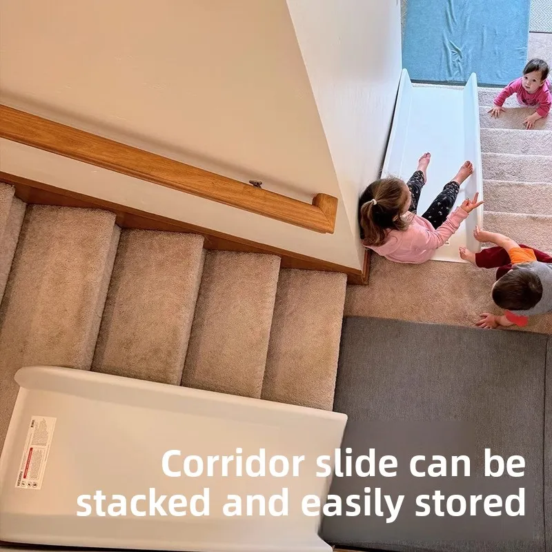 Indoor Kids Home Transformable Stair Slide No Assembly Required Safe Play Slide For Bedroom Edge Home Use