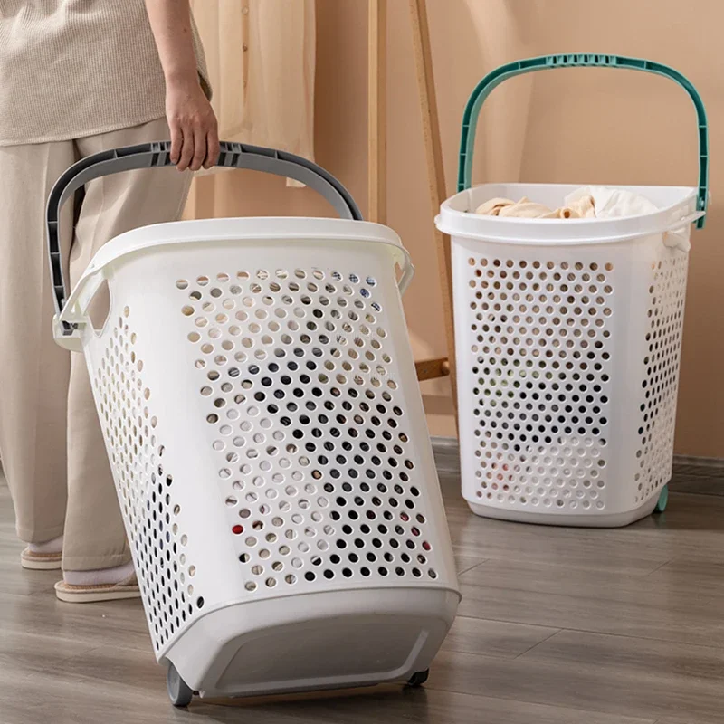 Cesto Portabiancheria Con Ruote, Nero – Extra Large Da 210 Litri, Contenitore Spazioso E Pratico Per La Lavanderia - 2