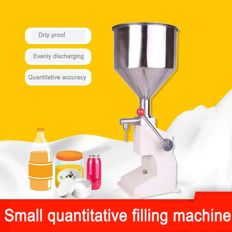 

5-50ml Food filling machine Manual pressure stainless paste dispensing liquid packing equipment sold cream machine A03