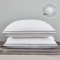 Luxurious Goose Down and Feather Pillow 1 Piece Neck Pillows for Sleeping Home Bed Pillow for Stomach or Side Sleeper Multi Size 1