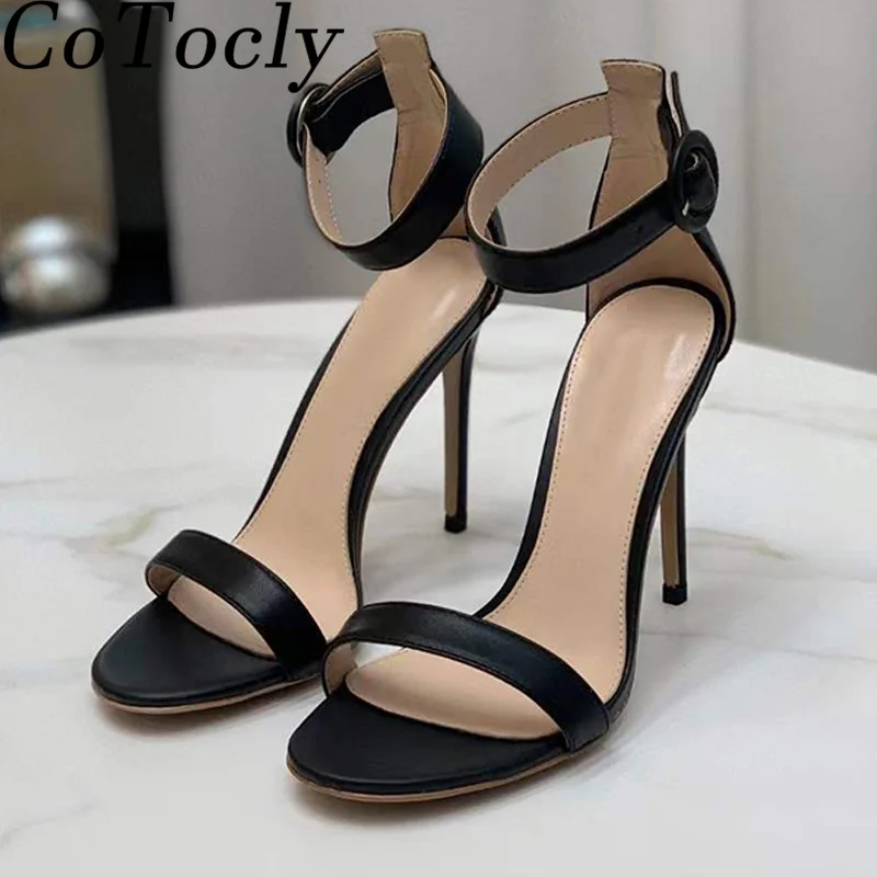 

Sexy High Heels Sandals Women Ankle Buckle Strap Suede Leathe Gladiator Sandals Woman Summer Shoes Stiletto Sandals For Women