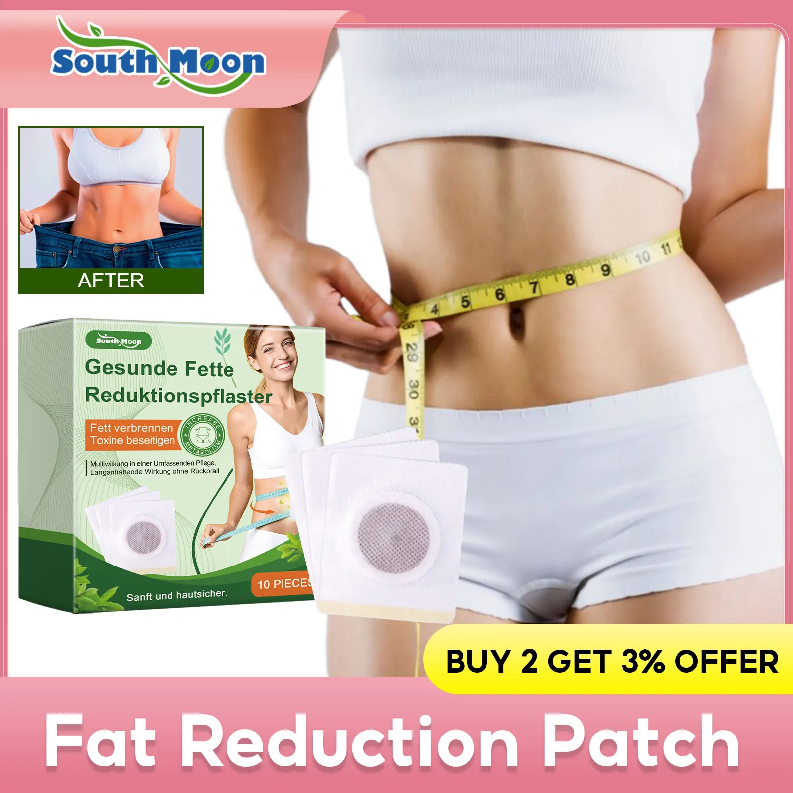 Belly Fat Burning Patch Anti Cellulite Remove Body Toxins Reduce Appetite Manage Weight Improve Stomach Digestion Navel Stickers