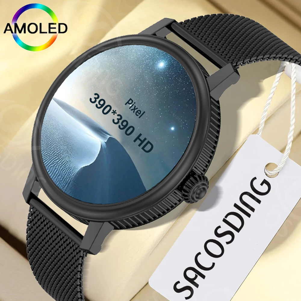 New AMOLED Women Smart Watch Custom watch Faces Bluetooth Call Heart