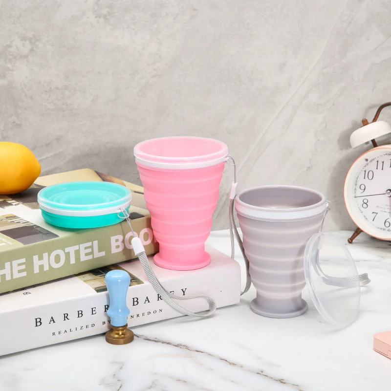 Folding Cup Foldable Collapsible Telescopic Silicone Water Bottle Outdoor Travel Children Cups Teacups Ware Jug Drink Water