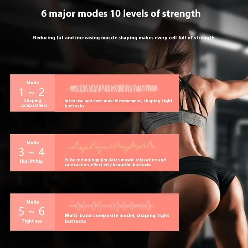Wireless Buttocks Hip Trainer Muscle Stimulator Lifting Massage Machine Fitness Body Slimming Massager For Women Training Device