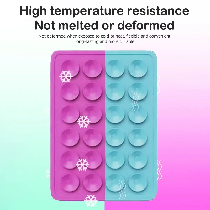 2PCS Double Side Silicone Suction Pad For Mobile Phone Fixture Suction Cup Backed Silicone Rubber Sucker Pad For Fixed