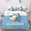 Mofusand Anime Shark Cat Bedding Sets Quilt Bed Cover Comforter Duvet Cover Pillow Case 2-3 Pieces Sets Room Decor Gifts 4