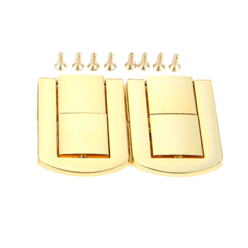 2pcs Antique Silver/Gold Lock Zinc Alloy Buckle Wooden Wine Gift Box Lock Buckle Box Latch Clasps with Screws