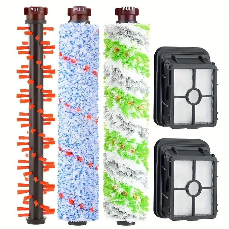 Rolling Cleaning Brush Compatible Replacement Parts, Crosswave Brush Roll and Filter for Bissell Crosswave Replacement Parts