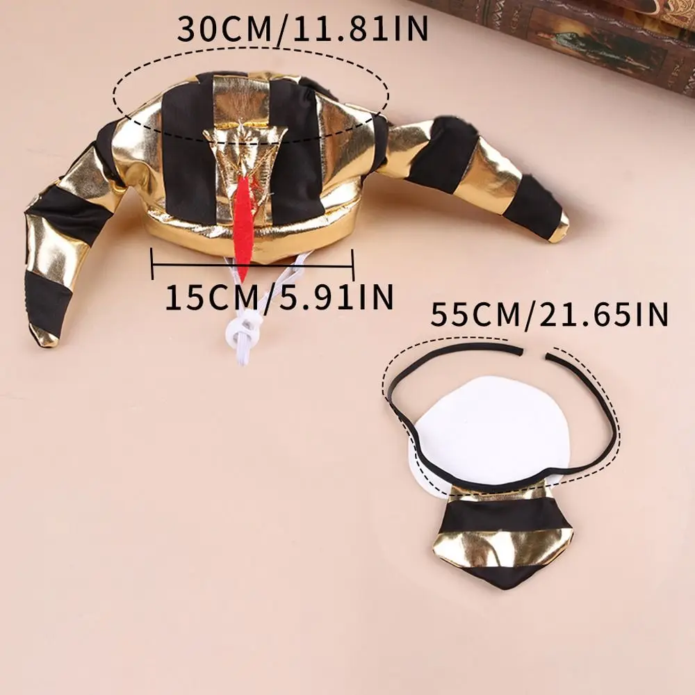 Comfortable With Tie Pet Pharaoh Hat Set Pet Dress Up Adjustable Pet Cosplay Costume Cat Dog With Tie Horn Cap Cat&Dog S6a00dd0b28ae469a981c4012dff9ab71P