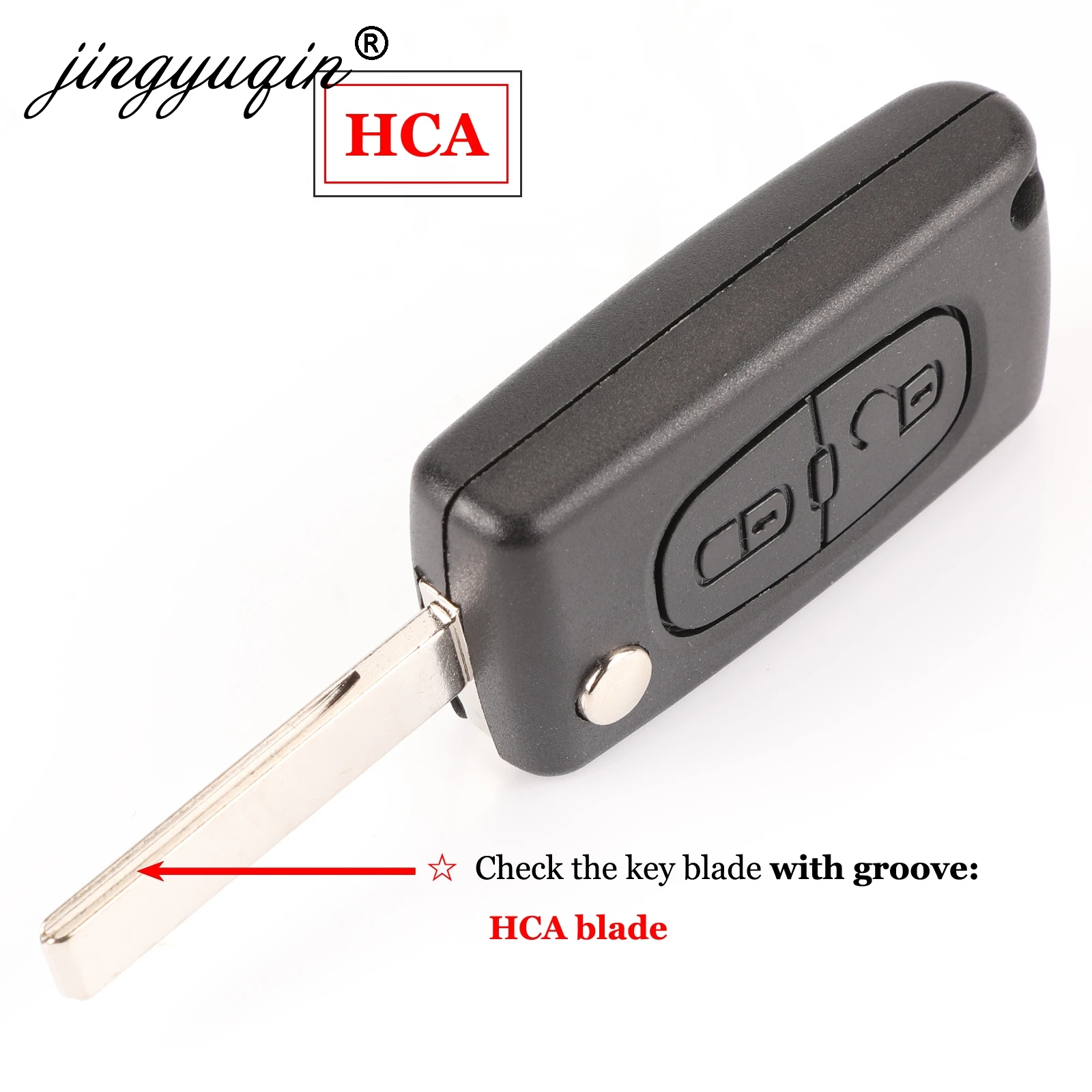 CE0523 CE0536 Flip Remote key Case Shell for Peugeot 107 207 307 307S 308 407 607 807 Fob HU83/VA2 Blade 2 Buttons