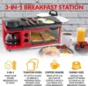 3-in-1 Breakfast Station -Includes Coffee Maker Non-Stick Griddle and 4-Slice Toaster Oven - Versatile Breakfast Maker 2
