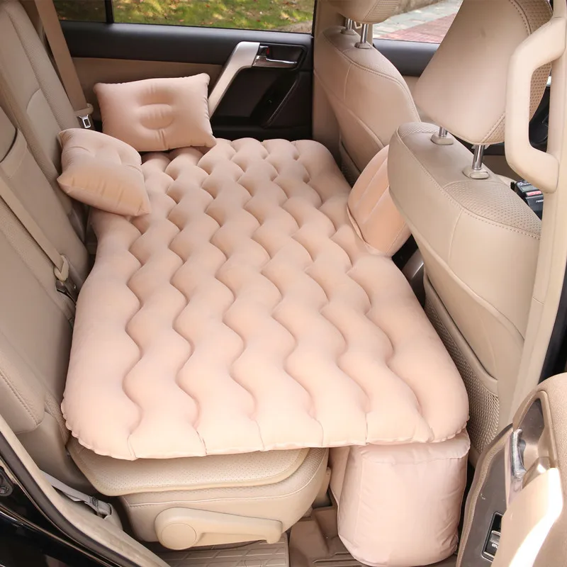 Car Rear Mattress Flocking Slip-On Split Car Seat Sleeping Mat Travel Bed Air Cushion Inflatable Mattress Automotive Supplies