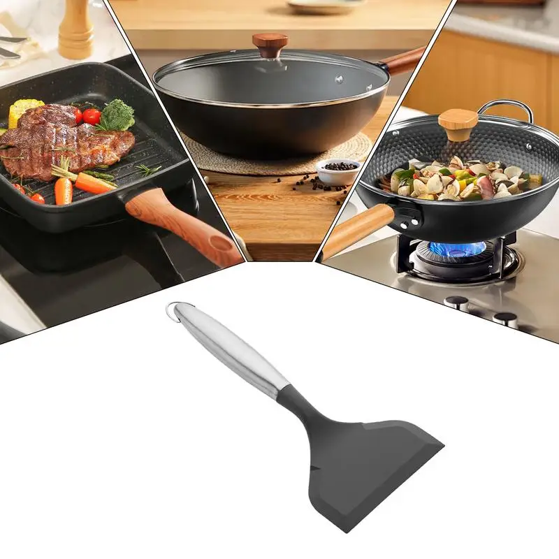1pcs Wide Silicone Spatula Shovel Nonstick Frying Shovel With Ergonomic Handle Cookware Kitchen Cooking Tools Accessories