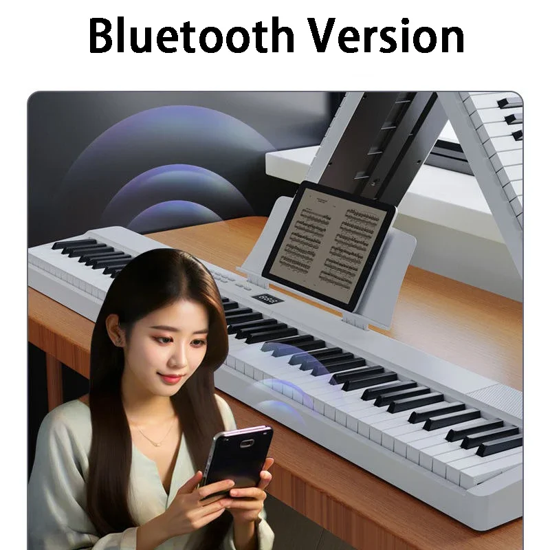 Folding Piano 88 Keys Strength Keyboard Midi Bluetooth Portable Musical Electric Organ Adult Beginners Child Professional Piano electronic musical instrument midi control keyboard