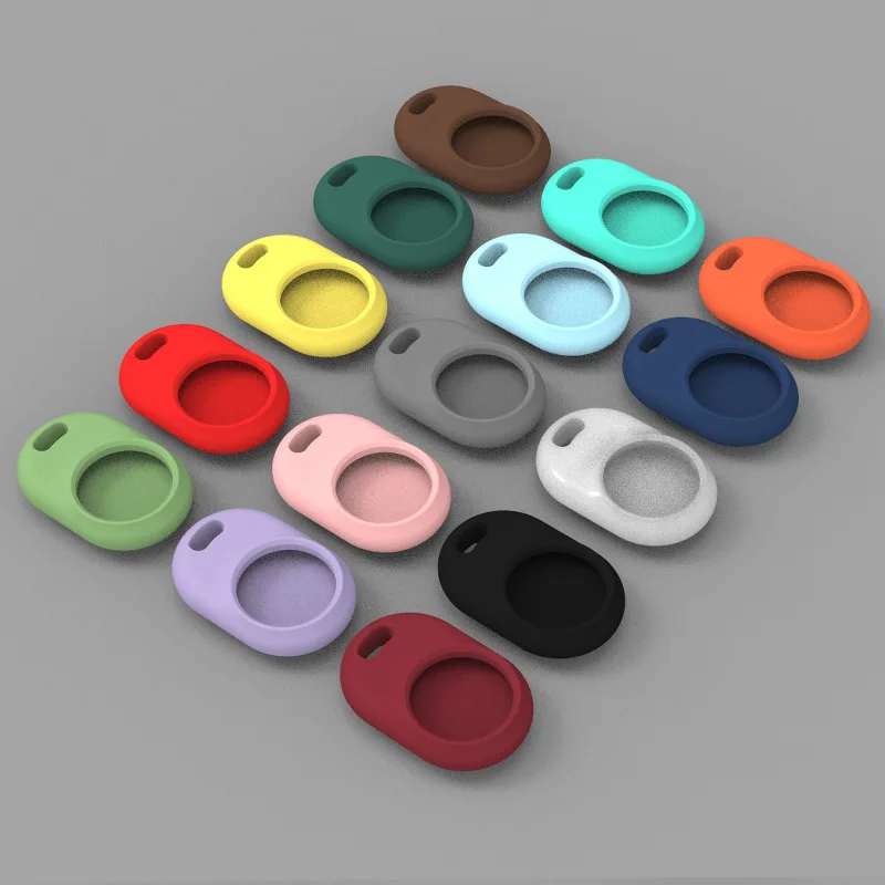 For Airtags Tracking Device Cover Anti Loss Dog Tracker Locator Airtag Liquid Silicone Portable Keychain For Apple Air Tag Case