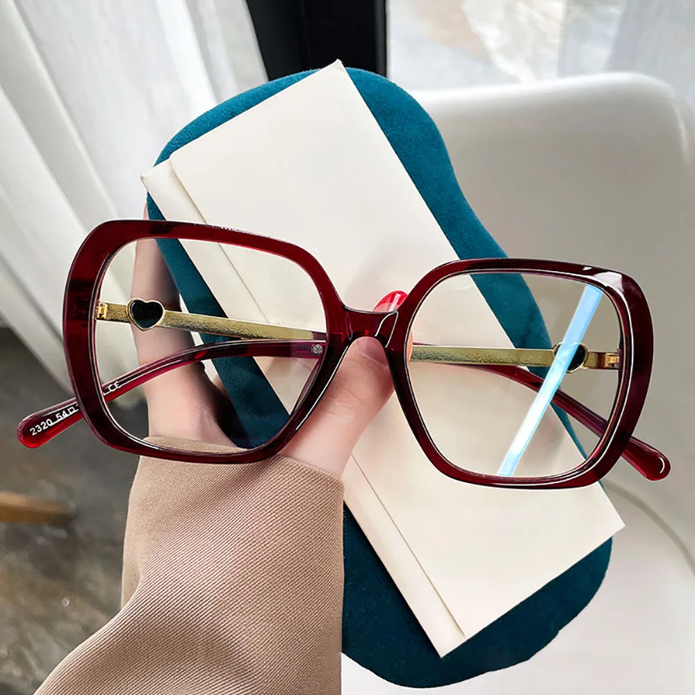 Trend Large Optical Glasses Frames Fashion Square Eyewear Frame Women Men Anti-blue Light Goggles Computer Anti Radiation
