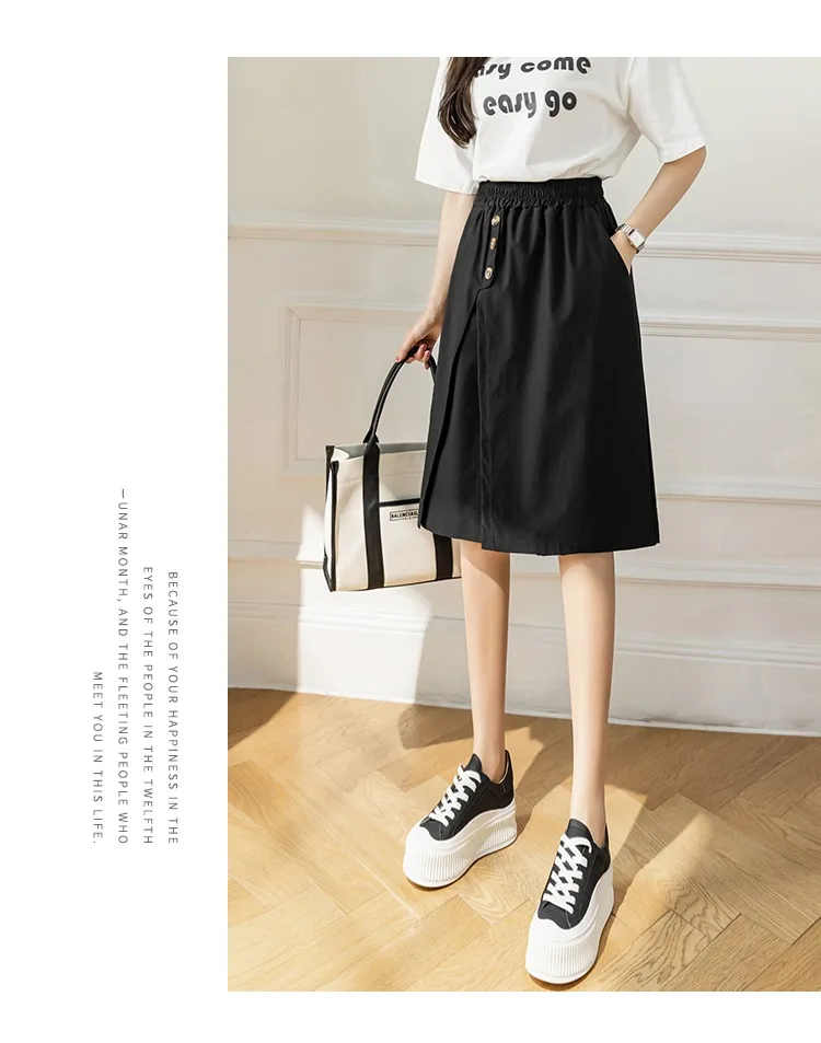 Wide-Legged Culottes Junior High School Students Summer Thin Loose Fashion Thin Casual Trousers Five-Point Shorts cute skirts