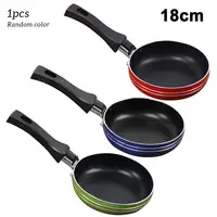 12cm/14cm/16/18cm Mini Frying Pan Non-Stick Steel Frypan Pot Saucepan Random Color For Cookware Kitchen Cookware 7