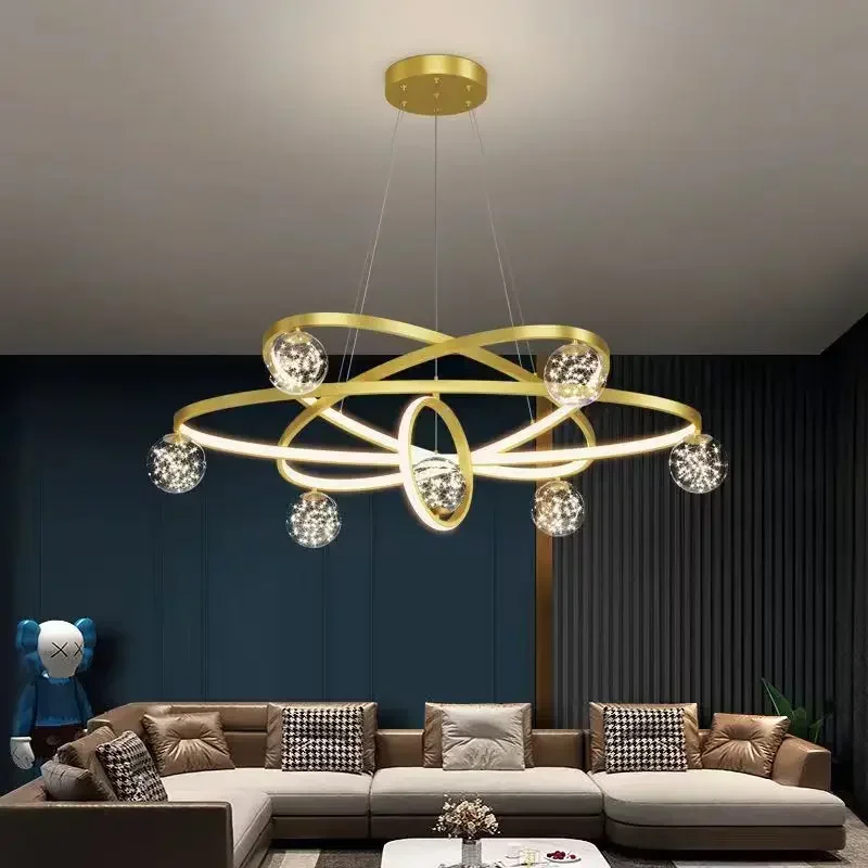 

New Nordic Minimalist Chandelier Full of Stars Luxurious Dining Room Bedroom LED Ceiling Lamp Modern Living Room Home Decor