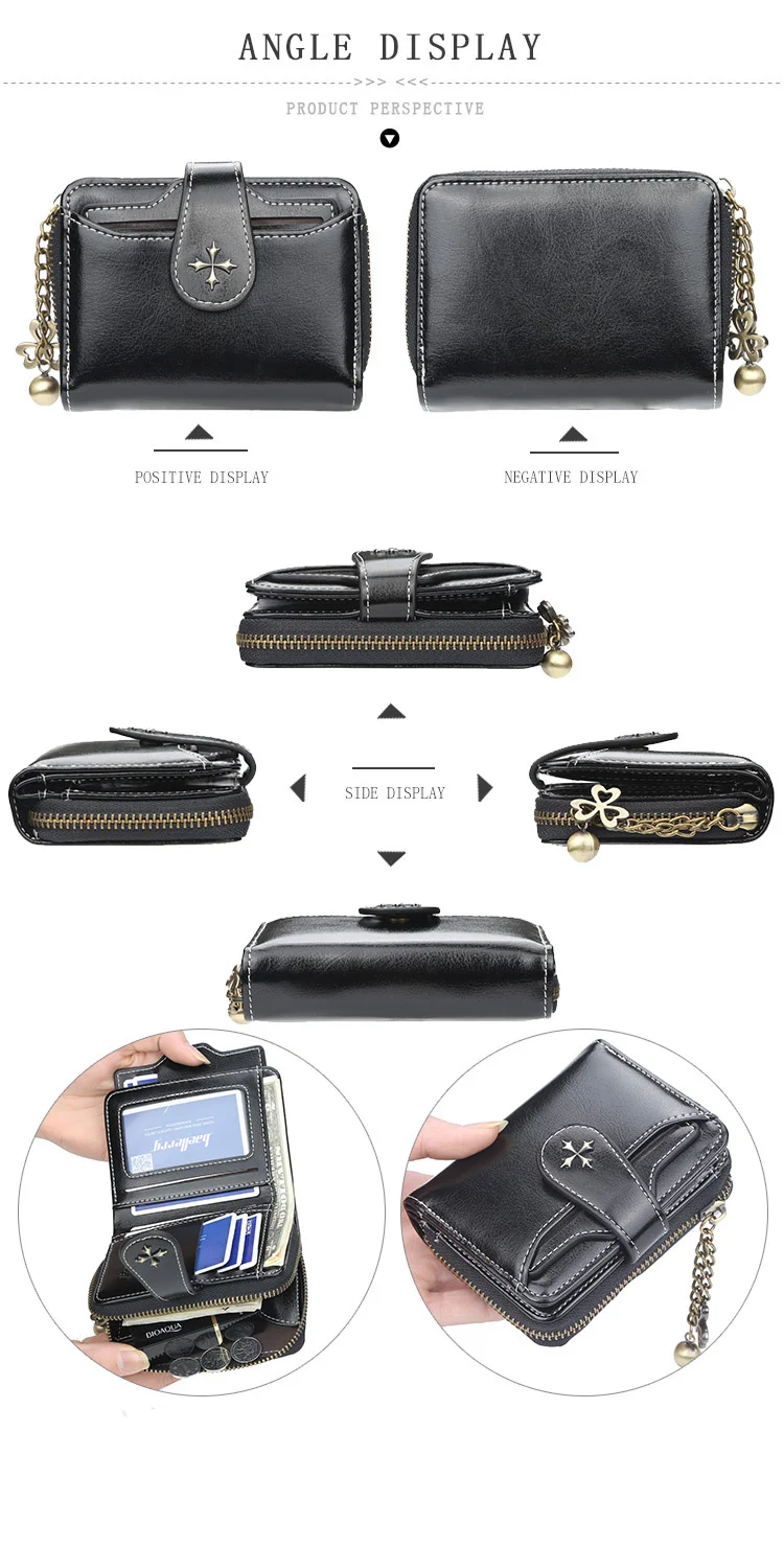 2024 heißer Verkauf Mode Brieftasche frauen Kurze Europäische und Amerikanische Öl Wachs Leder Null Brieftasche Vielseitige Führerschein Karte tasche_voghion.com