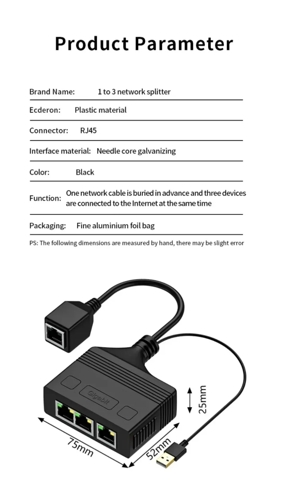 4 dispositivos, compartilhar a Internet ao mesmo tempo, 1 a 4, RJ45