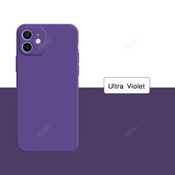 Premium Liquid Silicone Phone Case - Soft, Fashionable, Classic Design, High - Quality Back Cover - iPhone 12 Mini (Ultra Violet)