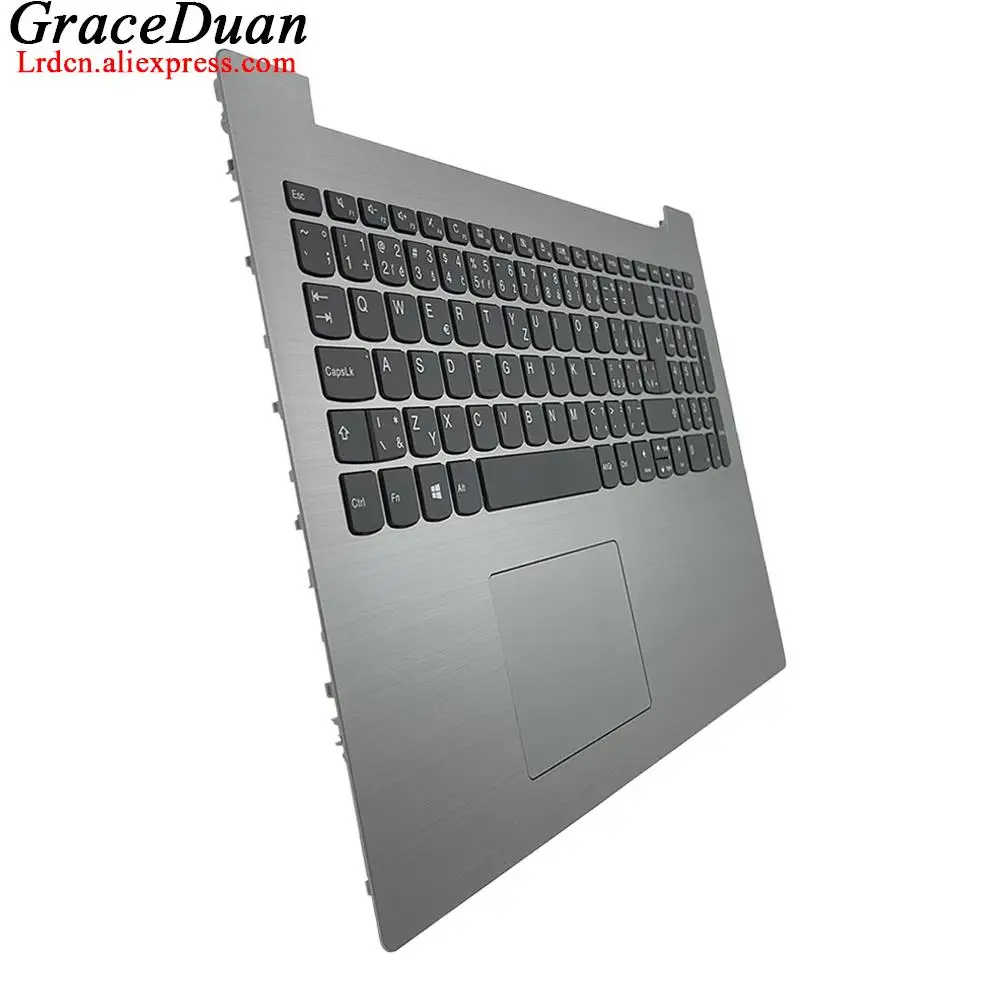 Teclado com Caixa Superior Cinza Platina Palmrest Shell Tampa c para Lenovo Ideapad 33015 15arr 15icn uk kr pt si cz de - Imagem 3