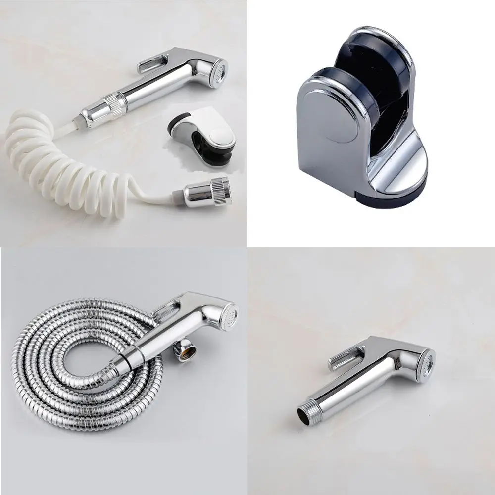 Handheld Toilet Bidets Sprayer Set Wall Bracket Stainless Steel Hand Bidet Faucet for Bathroom Toilet Shower Head Self Cleaning