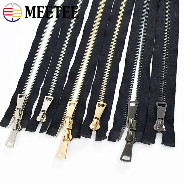 1Pc 5# Double Slider Metal Zipper 80/100/120cm Open End Two Way Zips  Jackets Bag Clothing Repair Kits DIY Sewing Accessories