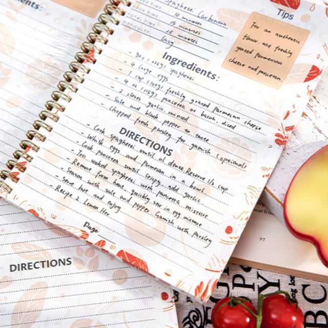 Mr. Paper, 104 pagine/libro, libro a spirale per ricette della serie Healthy Diet, taccuino per messaggi di registrazione della vita per regali di amici 6