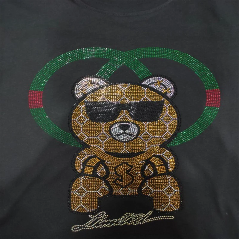 T-shirt homme strass grande taille 4XL nouveau 2024 été personnalisé tendance haute qualité t-shirts à manches courtes haut homme_voghion.com